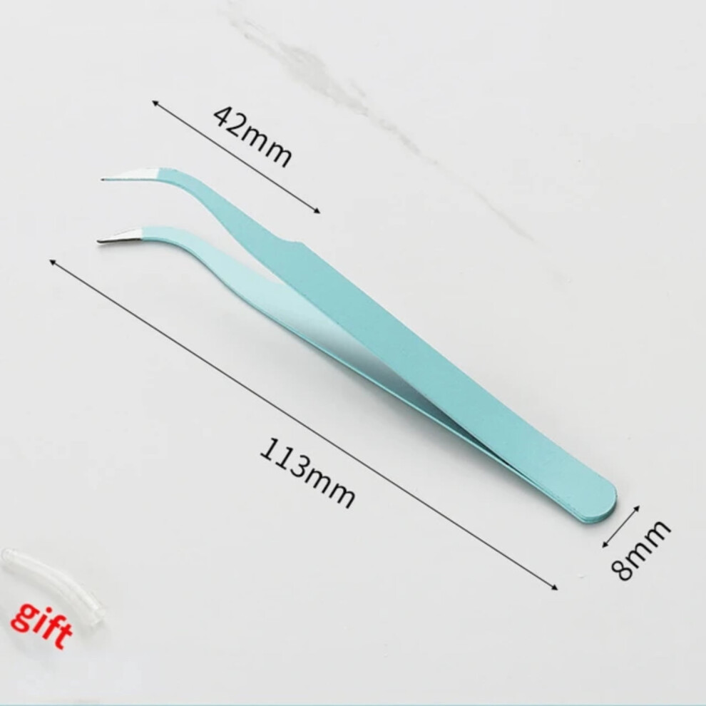DEKAXID Stainless Colored Tweezers Straight Curved Picking Tool Nail Art Sticker Rhinestones Pointed Nipper Makeup Eyelash DIY Tweezer