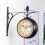 Double-sided wall clock station clock garden clock double-sided clock time indicator 5 inch 2