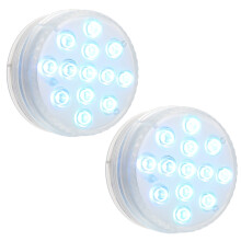 2 Sets Remote Control Diving Light Decor Submersible Adornment Water Proof White Electronic Component