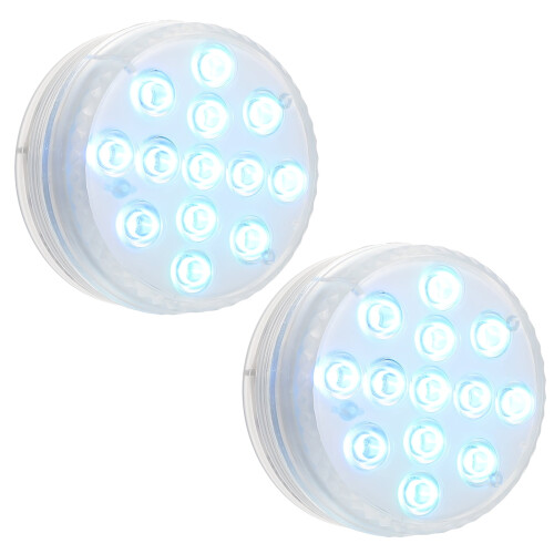 2 Sets Remote Control Diving Light Decor Submersible Adornment Water Proof White Electronic Component