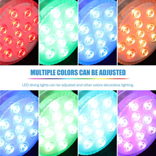 2 Sets Remote Control Diving Light Decor Submersible Adornment Water Proof White Electronic Component 1