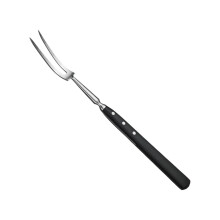 18 Inch German Stainless Steel Curved Carving Fork, Full Tang Forged Meat Fork for BBQ and Roasts