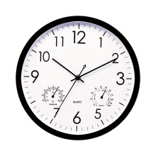 Specollect 12" Waterproof Wall Clock with Thermometer & Hygrometer, Retro Silent Quartz Clock for Indoor Outdoor, Compatible with Patio Home Decor