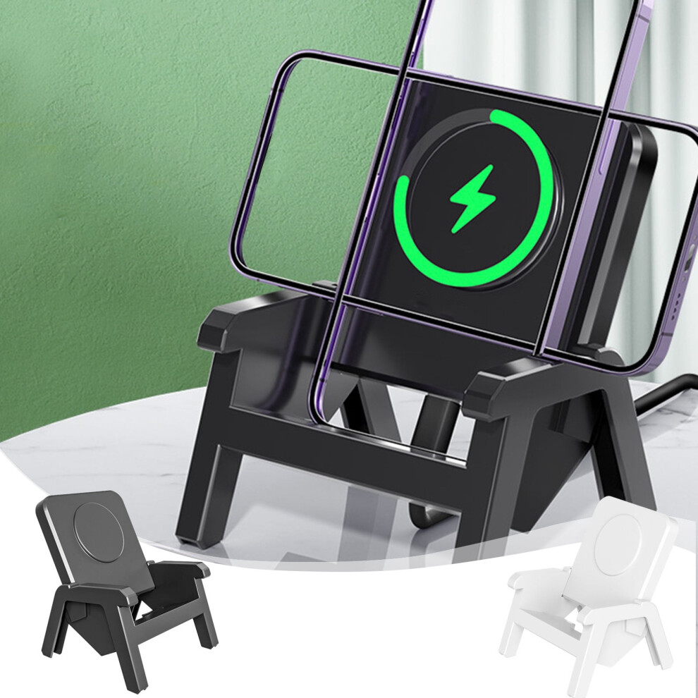 Jacenvly 2024 New 15W Wireless Fast Charging Phone Bracket, Detachable, With Music Speaker, Compatible With Ios And Android 9389440245235