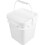 Eease White Plastic Pails with Handle and Lids - 10L 2