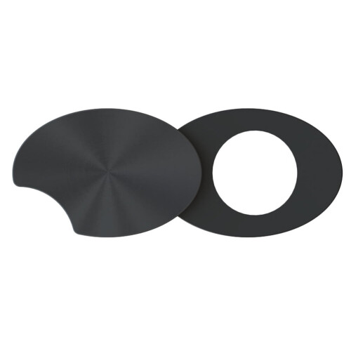 6PCS Laptop ABS Source Material 2 In 1 Camera Privacy Sticker Cover Webcam Cover(Black)