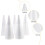Linaichen cone DIY White Cone Shapes for Floral Projects (5pcs, 24.5x10cm) 3