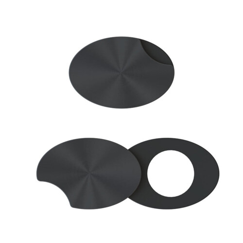 6PCS Laptop ABS Source Material 2 In 1 Camera Privacy Sticker Cover Webcam Cover(Black) 2