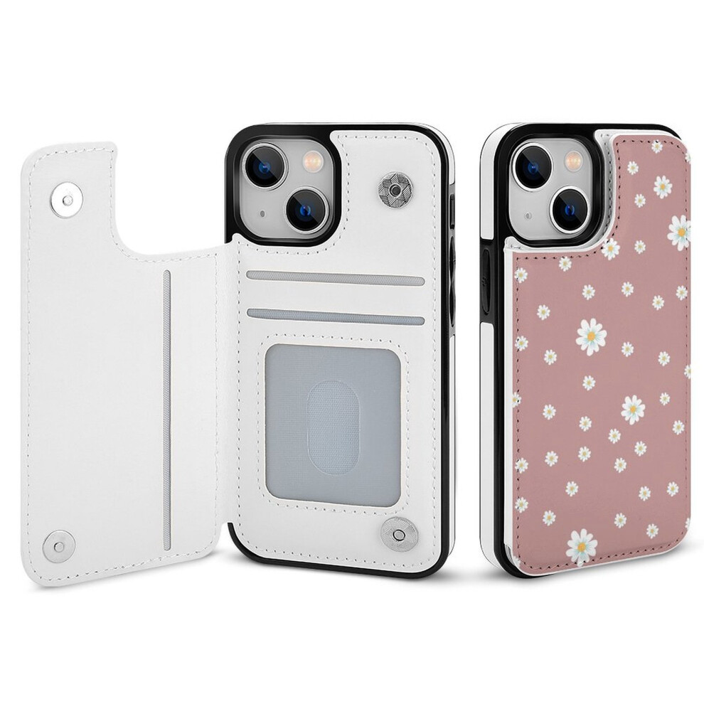 Floral Wallet Case For Iphone 14 - Compatible With Card Holder, Pu Leather Flip Folio With Magnetic Clasp & Shockproof Design For Women 9389440247543