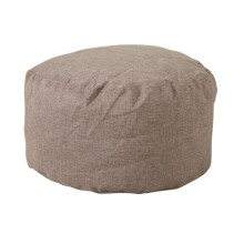 Unstuffed Faux Leather Pouf Cover, 16.5"x12.5" Handmade Ottoman Footstool with Storage, Floor Cushion for Living Room, Bedroom