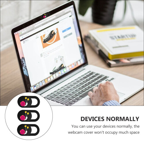 3pcs Cartoon Snail Pattern Universal Laptop Camera Privacy 1