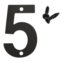 4 inch Modern Floating Outdoor Mailbox House Numbers Black Shadow Home Address