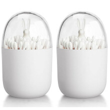 2X Cotton Swab Holder, Small Q-Tips Toothpicks Storage Organizer ()