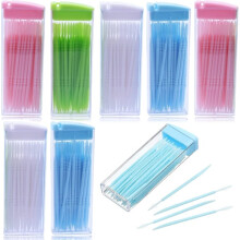 Double Head 50pcs/Box Dental Floss Interdental Toothpick Brush Toothpick Dental Oral Care Toothpick 7pcs