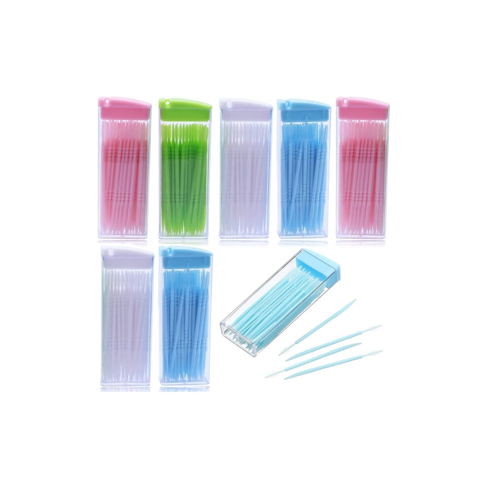 Double Head 50pcs/Box Dental Floss Interdental Toothpick Brush Toothpick Dental Oral Care Toothpick 7pcs