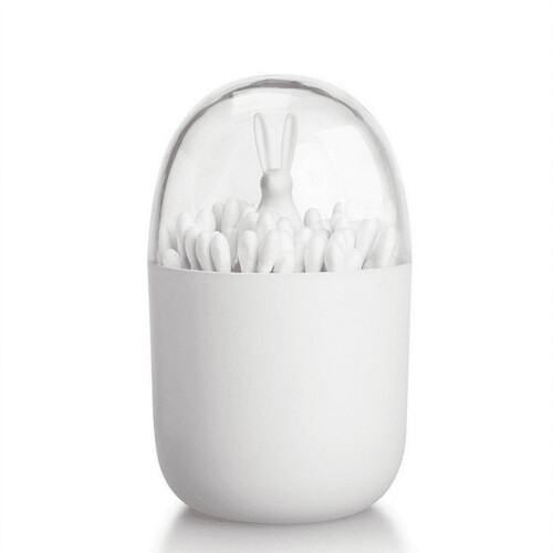 2X Cotton Swab Holder, Small Q-Tips Toothpicks Storage Organizer () 1