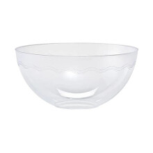 VeZee Disposable Elegant 100Oz Round Clear Plastic Party Snack/Salad Serving Bowls, Also can use to serve Chips, Candies & All : 10 Ct
