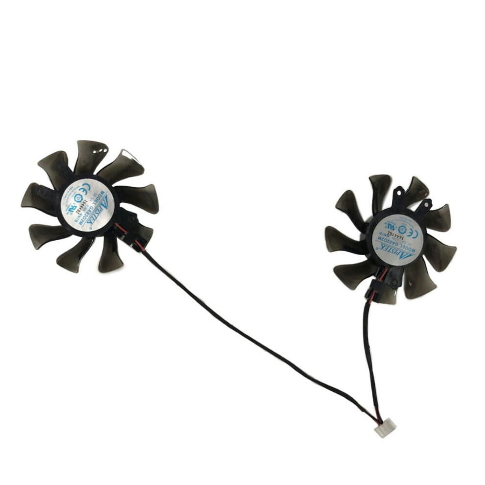 2Pcs/Set 4Pin 2Lines Ga82o2m Gpu Cooler,Video Card Fan,For Gtx1650 Miracle D6 4Gb,For Gtx1050 Ti 4G Replace 9389440793316