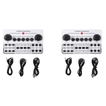 2set X50 Professional Recording Studio Sound Cards USB Sound Card Live Broadcast Audio Mixer Interface