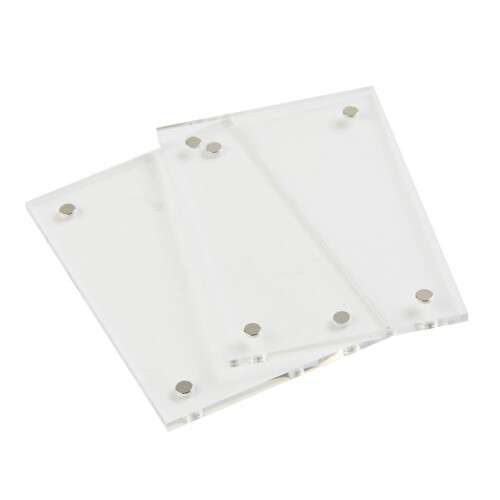 Acrylic Photo Frames, Double Sided Magnetic Picture Frame, Desktop Frameless Postcard Display 1