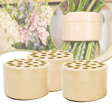 3 Pcs Spiral Ikebana Stem Holder, Reusable Floral Grid for Vase, Bloom Shaper for Flowers (Yellow)