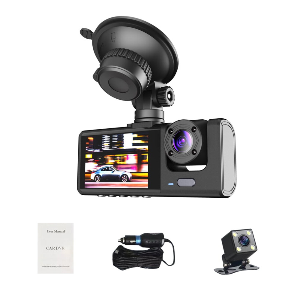 Kkmoon Car Dual Dash Cam 1080P Front Camera & 480P Rear Camera With Night Vision Car Dvr Dashboard Driving Recorder 9389440794740