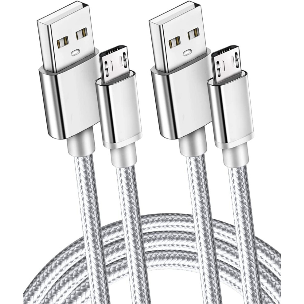2 Pack 6Ft Extra Long 2.4A Rapid Micro Usb Cable Quick Fast Charging For Kindle Fire Hd, Hdx, Compatible With Samsung Galaxy S7 9389440795037
