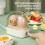 Electric Egg Boiler, Mini Electric Steamer for Boiled Eggs, Fast Heating Egg Boiler with Timer Shut-Off, Kitchen Utensils Accessories Withe 3