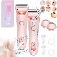 Eviay Premium 2 in 1 Electric Shaver for Women, Smooth Shaver Compatible with Private Area, Armpits, Legs (2PCS-2)