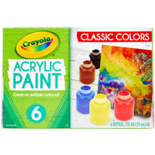 Crayola Acrylic Paint Set 2oz 6 Per Pkg