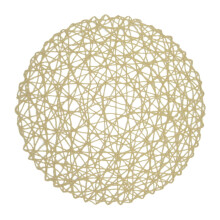 6-Pc Paper Rope Knitted Placemat, Round Table Decor, DIY Craft for Restaurant, Kindergarten, Indoor Dining