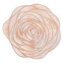 Round Rose Design Placemat - Clear Texture, Heat-resistant, Non-slip, Easy to Clean, Insulation Coaster Pad - Stylish Table Decoration