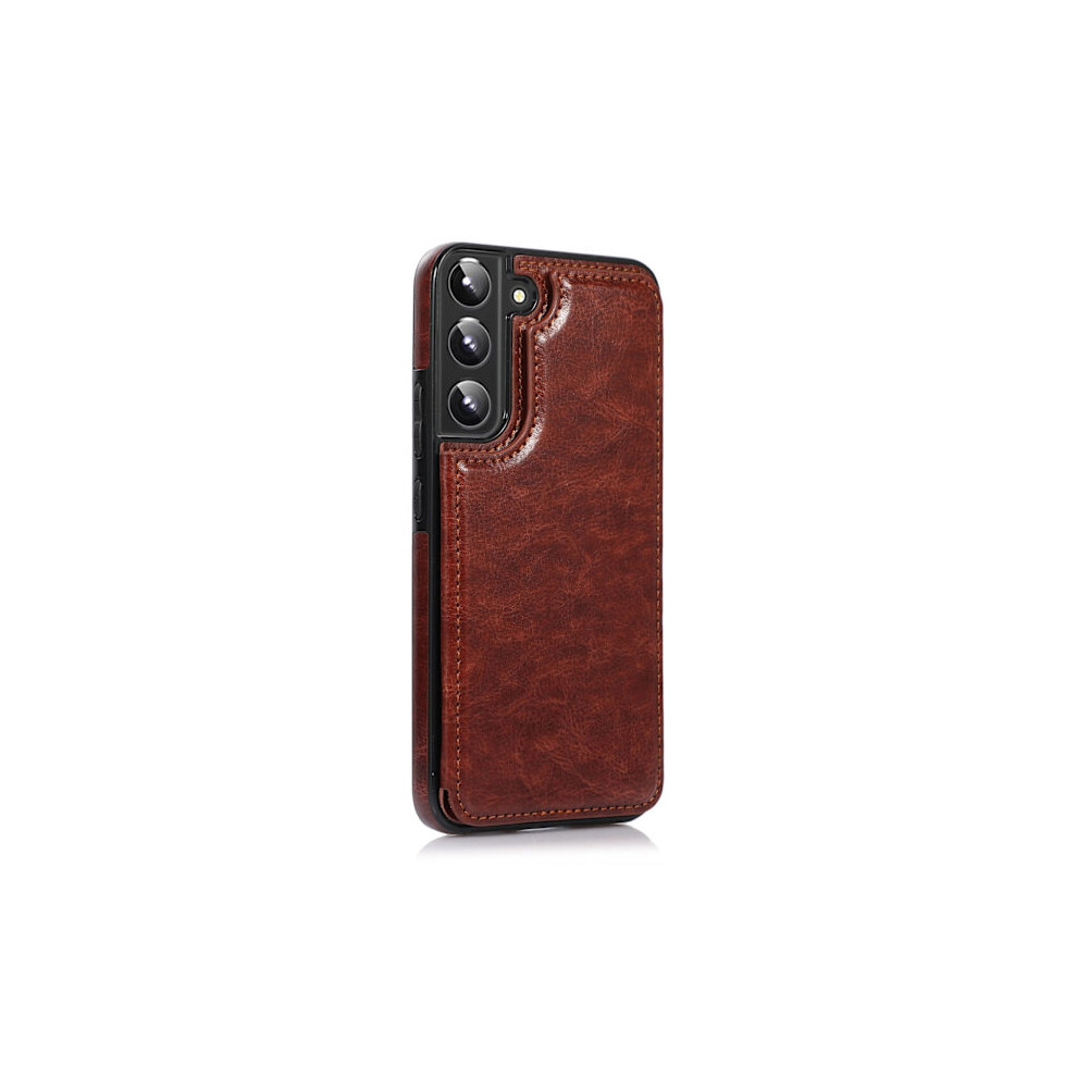 Compatible With Samsung Galaxy S22 - Case With Card Holder Brown 9389440567450