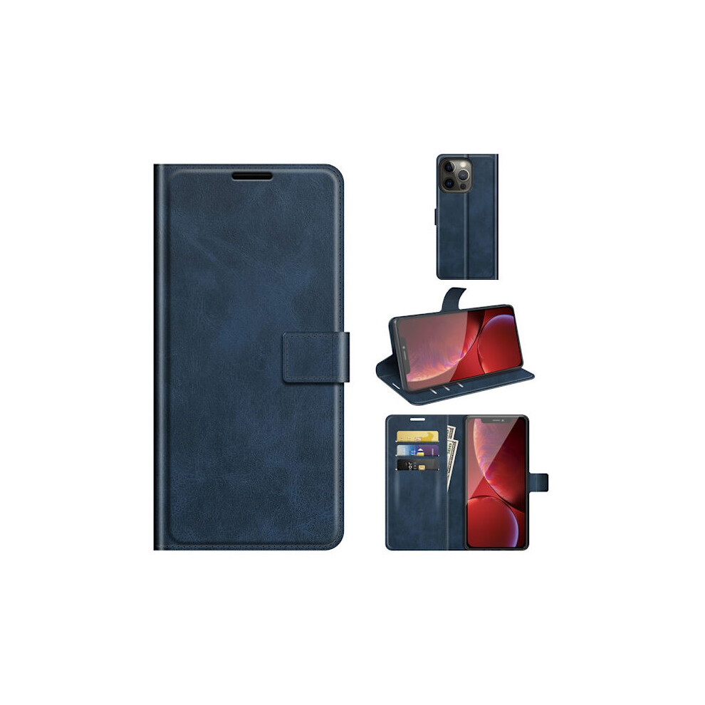 Compatible With Iphone 13 Pro Leather Wallet Blue 9389440567429