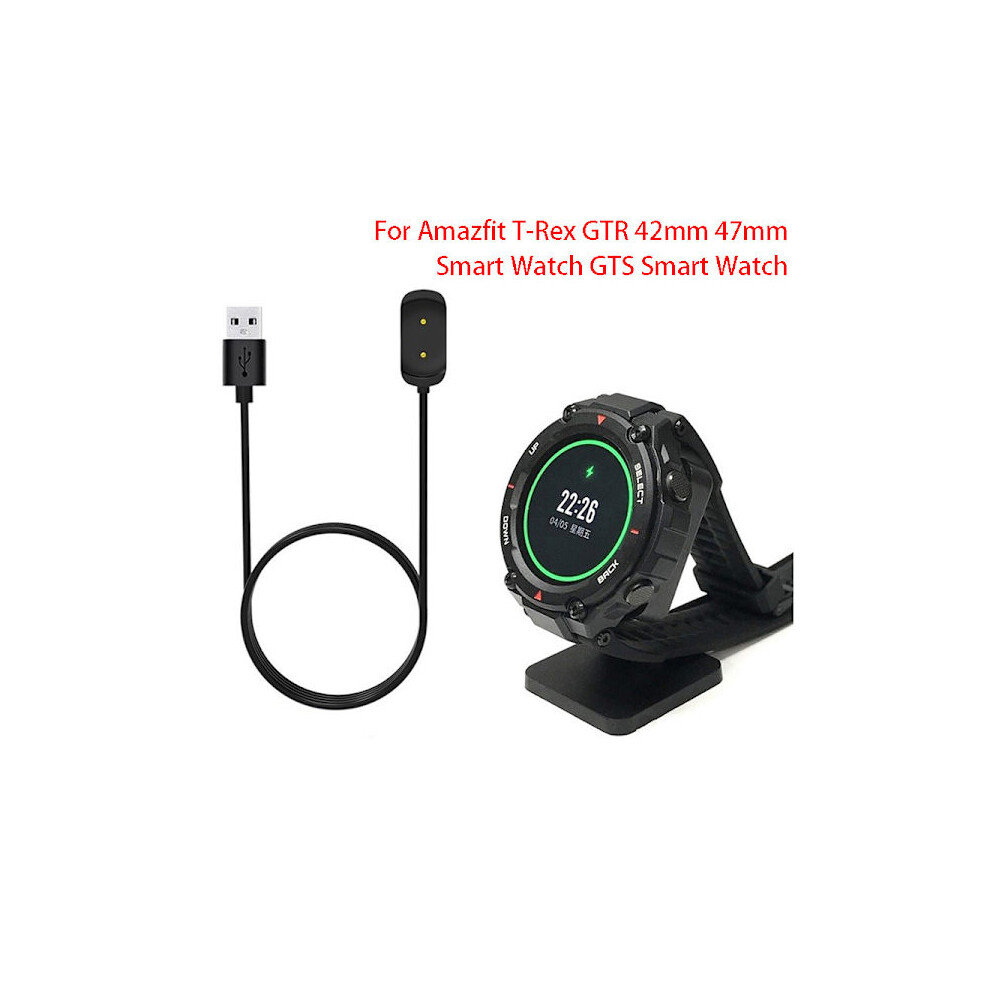 Smart Watch Usb Charging Cable For Compatible With Amazfit T-Rex Gtr 42Mm 47Mm One Size Black 9389440567733