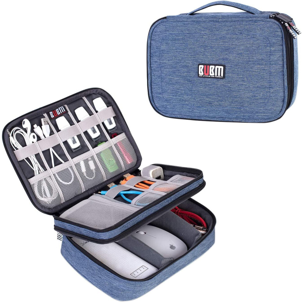 Electronic Organizer, Double Layer Travel Gadget Storage Bag For Cables, Cord, Usb Flash Drive, Power Bank And More-A 9389440568204