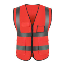 Yesbay 2080649 Breathable Unisex Safety Vests, 7.17 in x 6.50 in x 1.30 in Red, 0.36 lb