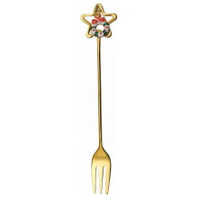 Stainless Steel Tableware Creative Cute Christmas Star Spoon Fruit Fork Coffee Dessert Spoon Home Essentials