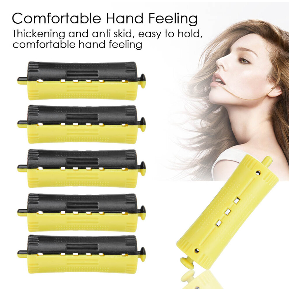 6 Pieces Hair Curling Rollers with Clips & Rubber Bands Wave Perm Rods #2