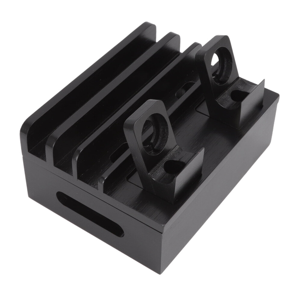 Wood Bamboo 5-Port Usb Charging Station For Smartphones Tablets, Diy Assemble Organizer Holder Rack [Black] Black 9389440571624