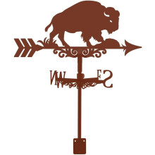 Yak Weather Vane for Roof, Animal Metal Wind Direction Indicator, Compatible with Yard, Farm, Barn, Garden Decor