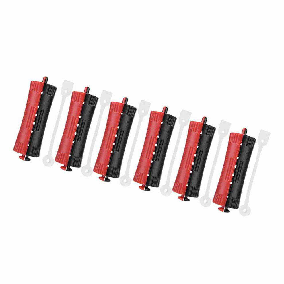 Fine Hair Perm Rollers 6PCS Heat Wave Curlers with Clips & Bands 20mm Size