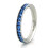 Stainless Steel Eternity 3 mm Ruby & Blue Sapphire Color Crystal Stackable Rings (2 pieces) Set 3
