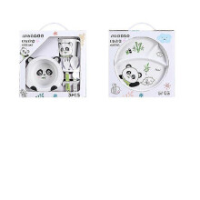 Creative New Bamboo Fiber Children's Dinnerware Set Five Piece Set Preschool Baby Panda.Gift.Box Five.piece.set.with.box