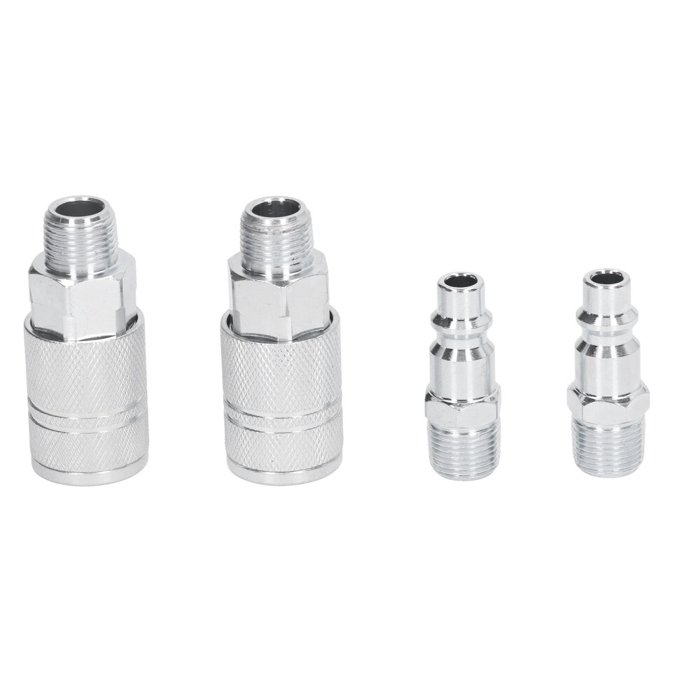 Industrial 3/8" Npt Quick Connect Air Hose Fittings, External Thread Quick Disconnect Plug For Air Compressor - High Pressure 9389440653849