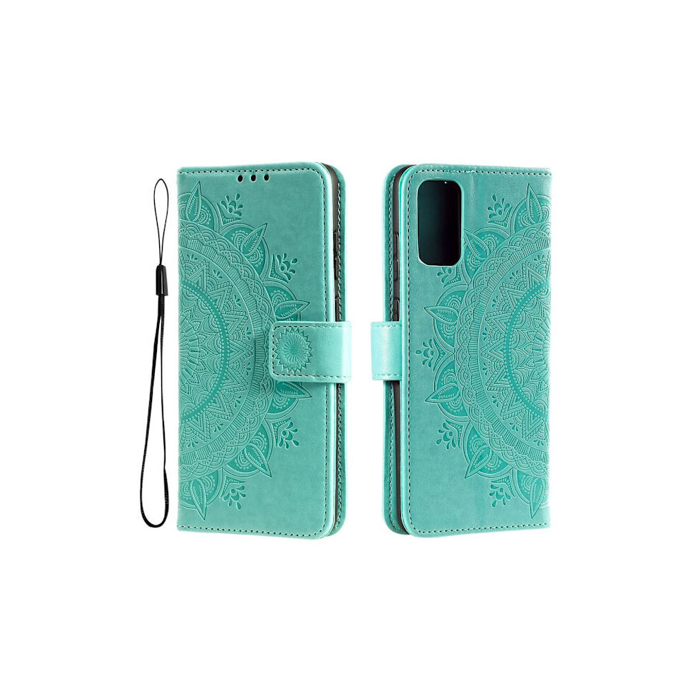 Skalo Compatible With Samsung A53 5G Mandala Wallet Case - Turquoise Turquoise Green 9389440655713