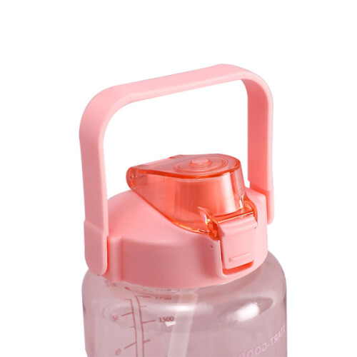 2 liter motivation bottle with schedule - Pink 2