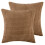 Phantoscope 22" x 22" Transitional Brown Striped Polyester Blend Throw Pillow , ( 2 Count) 6
