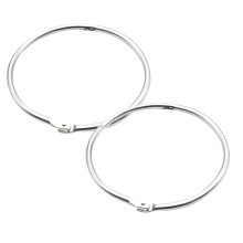 40PCS Silver Curtain Rings 50mm, Round Metal Clips Compatible with Curtain Rods & Shower Curtains