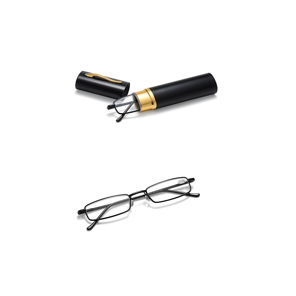 Well-designed reading glasses with practical case (+1.0-+4.0) Black Black 2.5